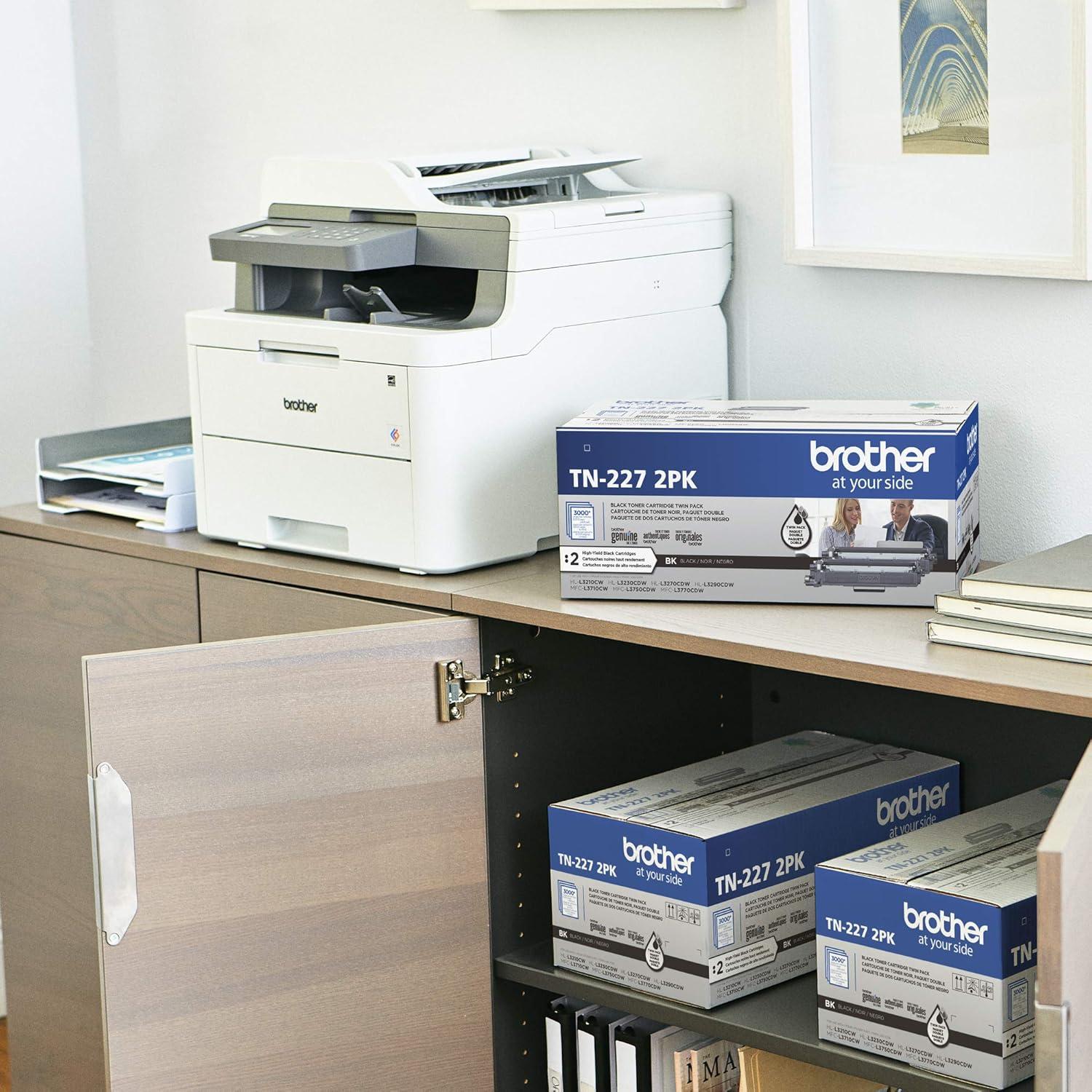 Cartucho de Tóner Negro Brother TN227BK Alto Rendimiento 3000 Páginas