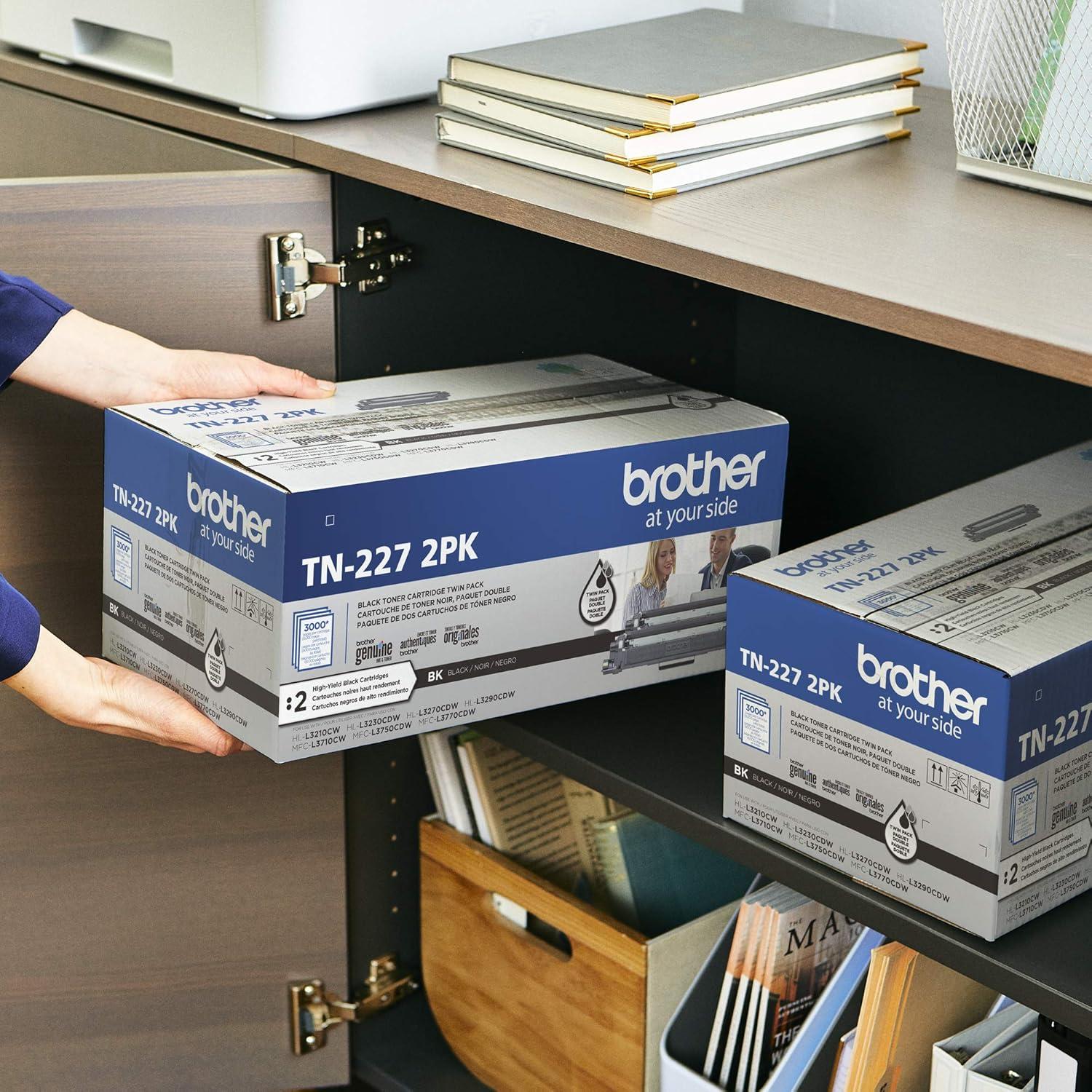 Cartucho de Tóner Negro Brother TN227BK Alto Rendimiento 3000 Páginas