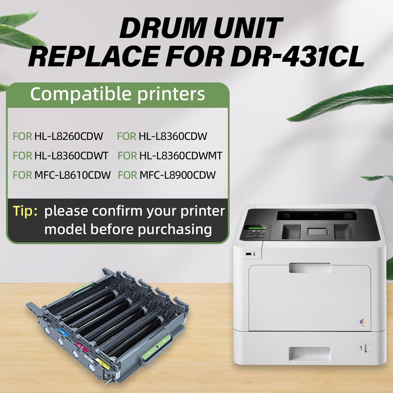 Unidad de tambor de reemplazo Brother DR-431CL 30000 páginas