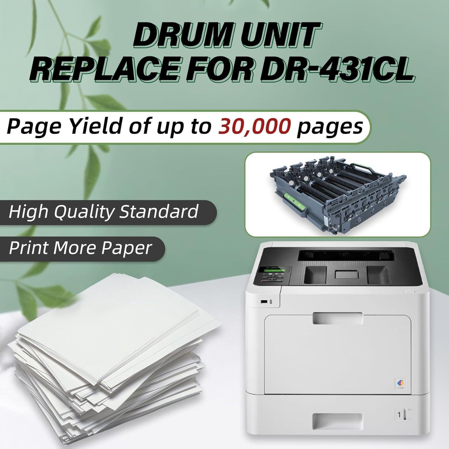 Unidad de tambor de reemplazo Brother DR-431CL 30000 páginas
