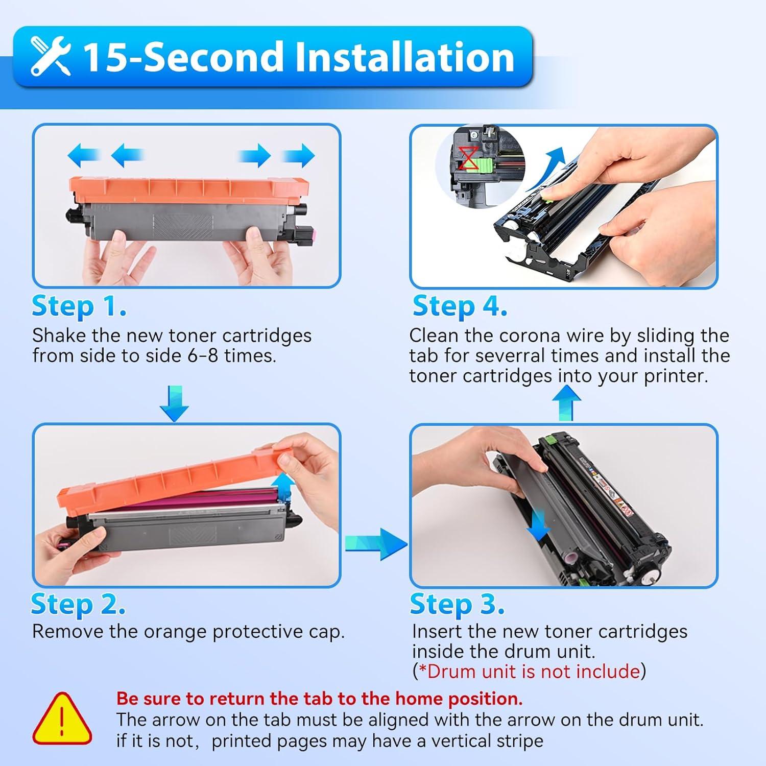 Tóner Compatible ZIPRINT TN229XL 4 Paquete para Brother