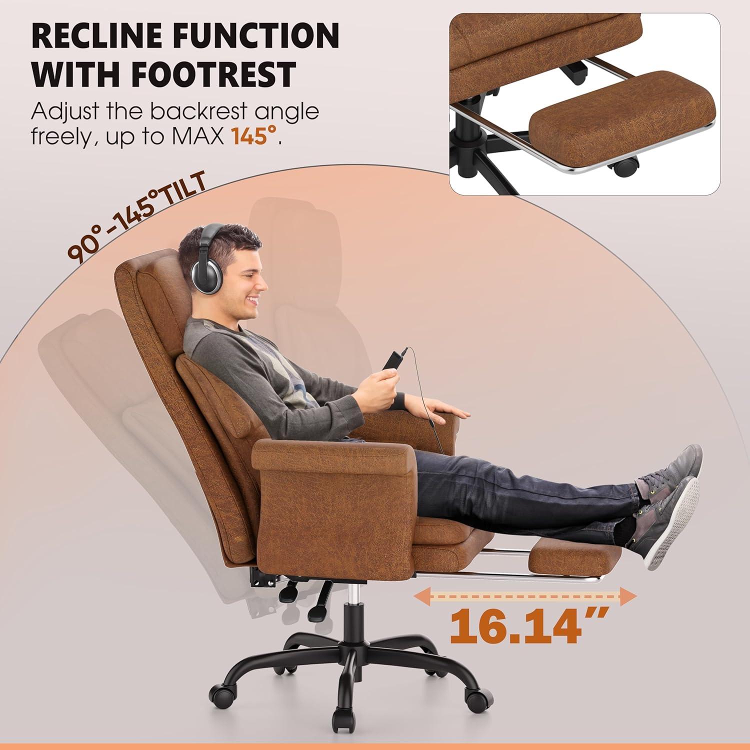 Silla de Oficina ELABEST C39 XL Reclinable Ergonomica