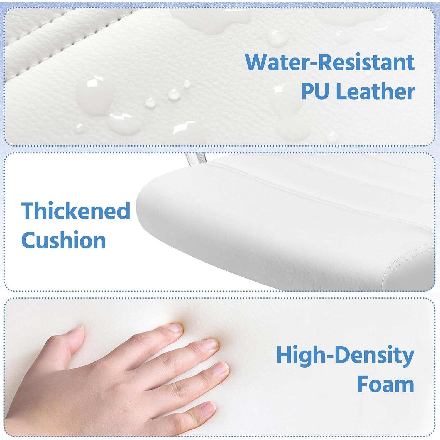 Silla de Oficina Yaheetech Ergonómica Ajustable Blanco