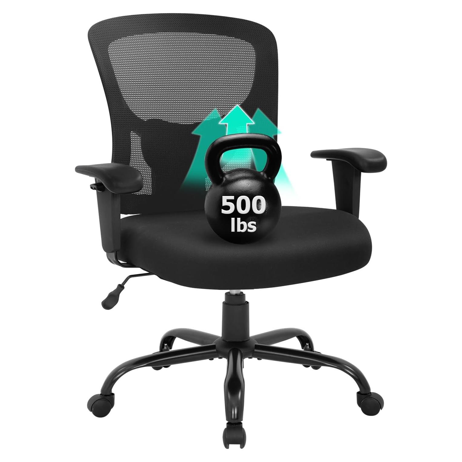 Silla de Oficina Ergonómica BestOffice 500lbs Negra