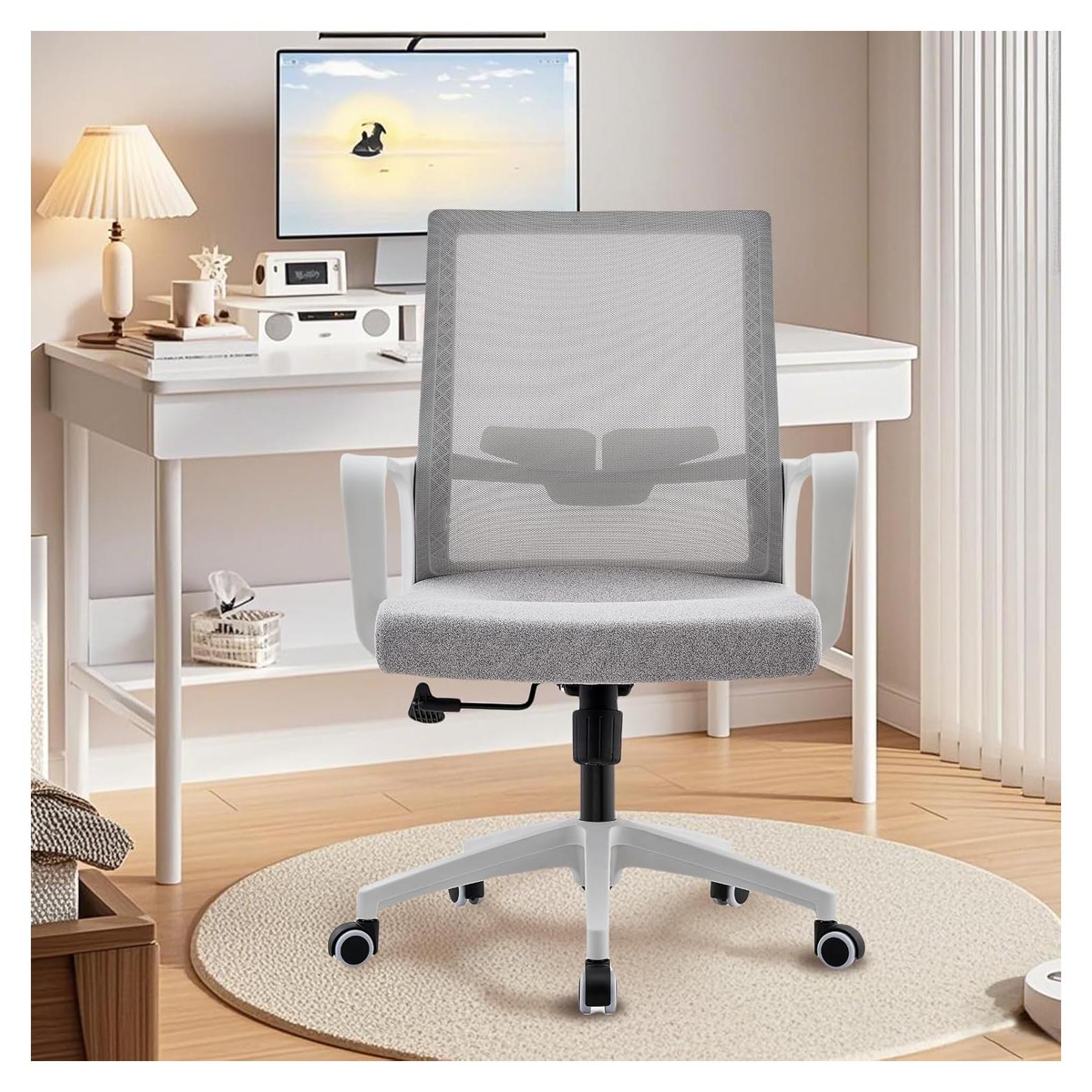 Silla de Oficina Ergonómica Msdizuo Gris con Respaldo de Malla