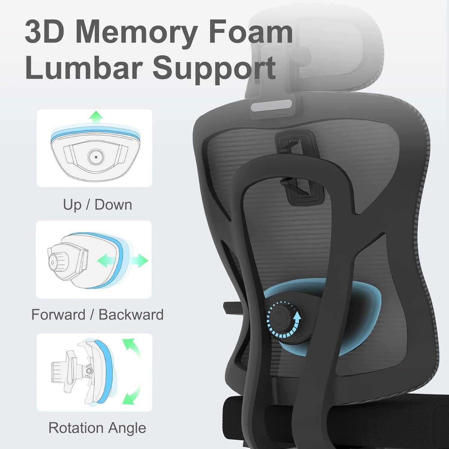 Silla de Oficina Ergonómica Logicfox Ultra con Reposacabezas Ajustable