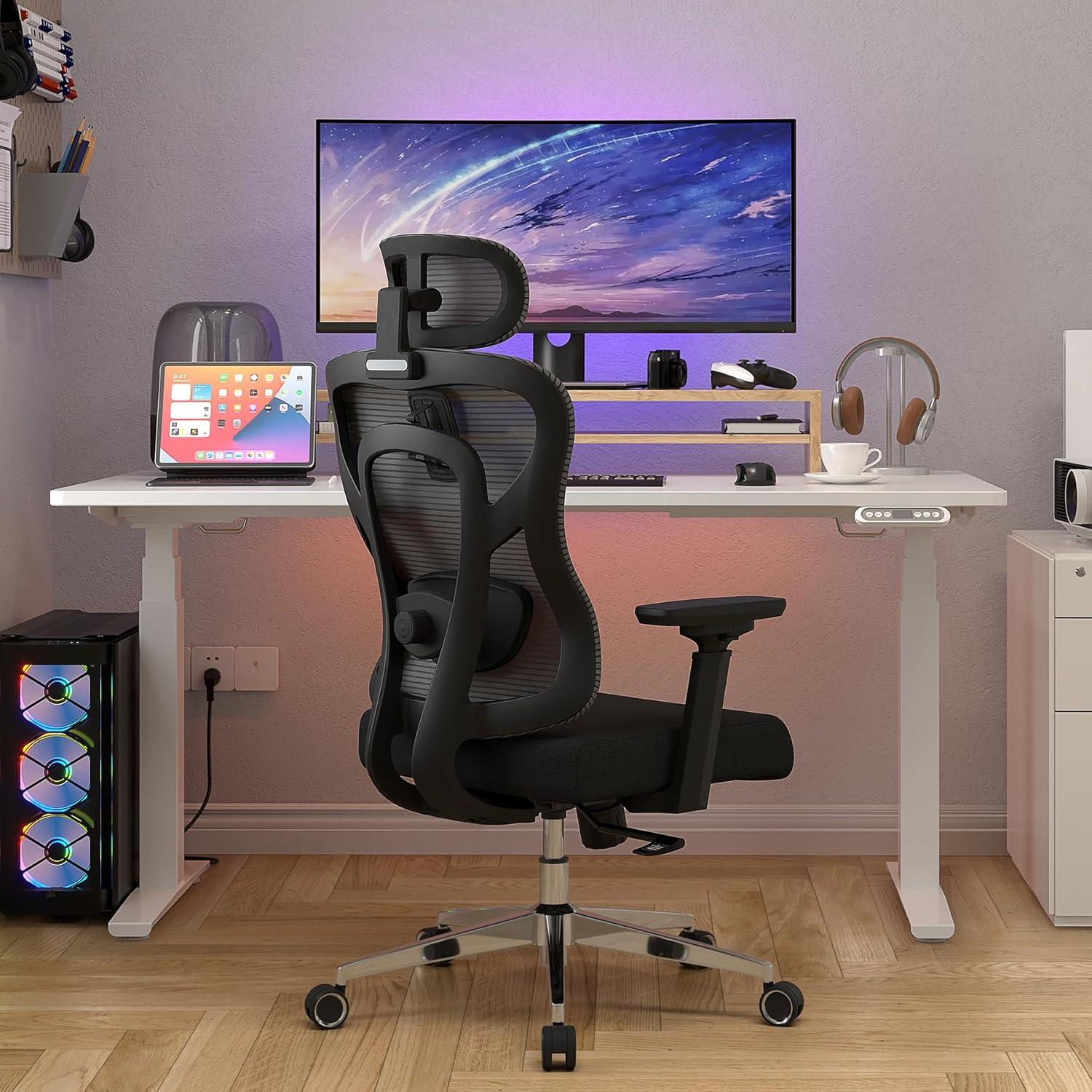 Silla de Oficina Ergonómica Logicfox Ultra con Reposacabezas Ajustable