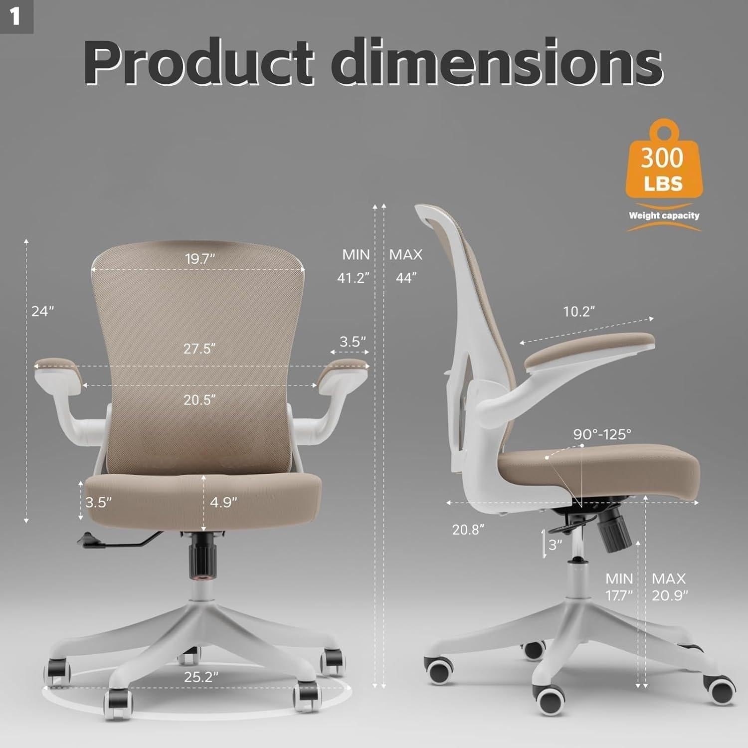 Silla de Oficina Ergonómica SICHY AGE 889B Beige con Soporte Lumbar