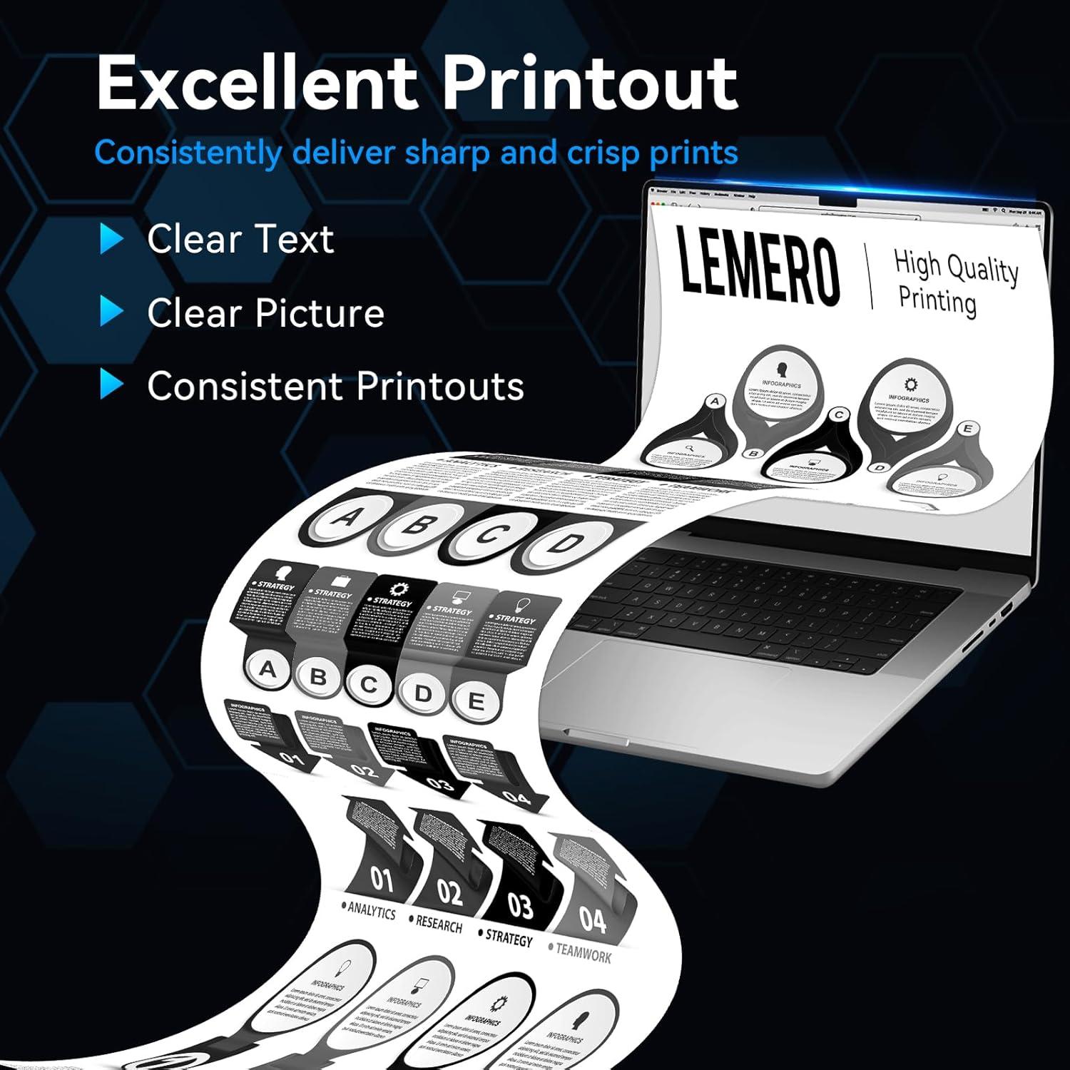 Cartucho de Tóner LEMERO TN830XL Negro Compatible 2 Unidades