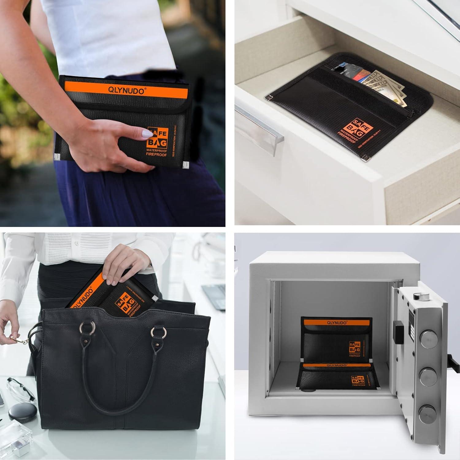 Bolsa de Documentos a Prueba de Fuego Enord 20x13 cm Impermeable