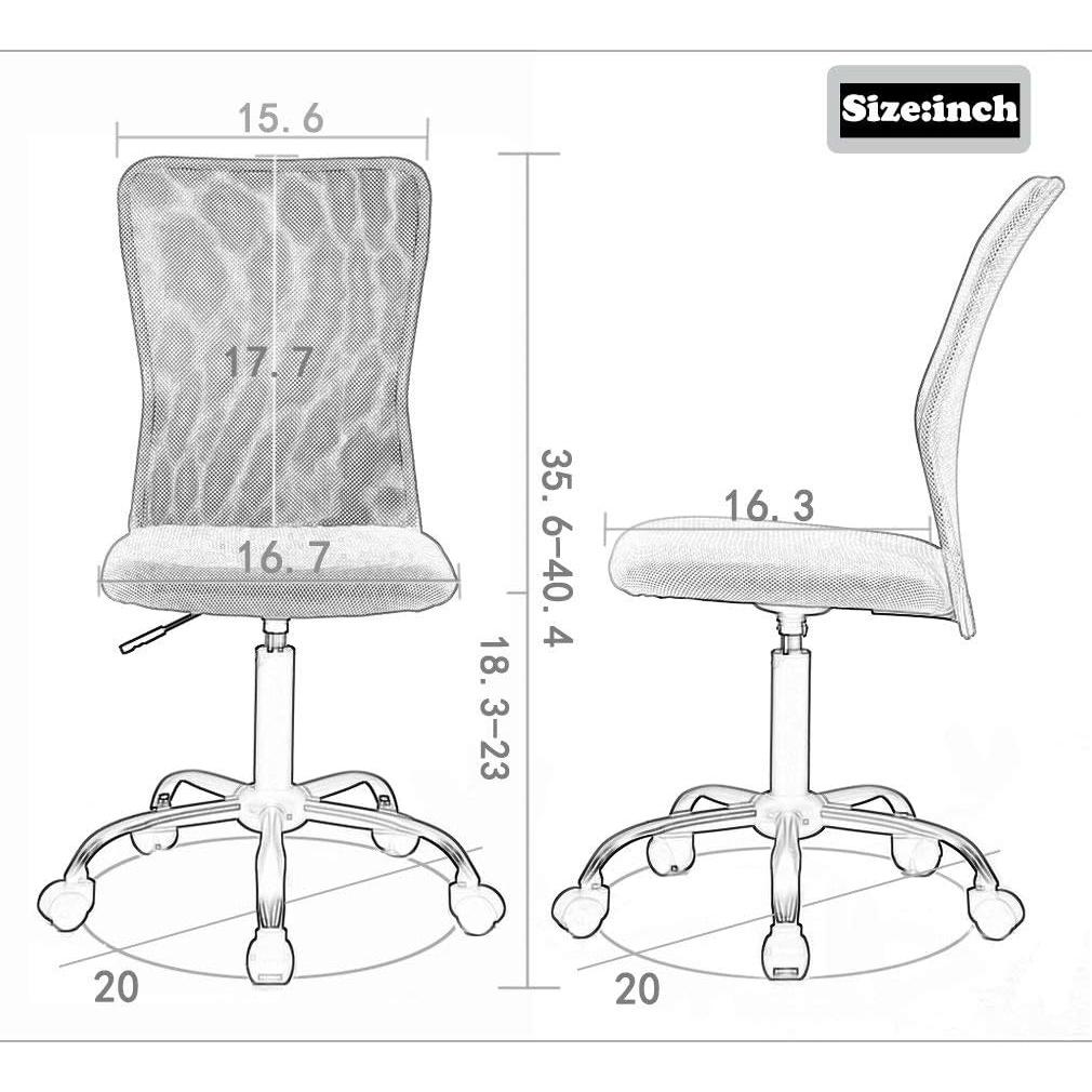 Silla de Oficina Ergonómica BestOffice Malla Sin Brazos Negro