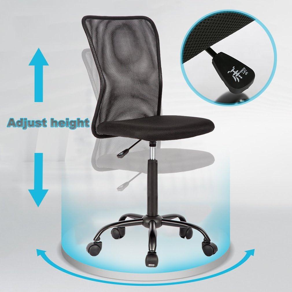 Silla de Oficina Ergonómica BestOffice Malla Sin Brazos Negro