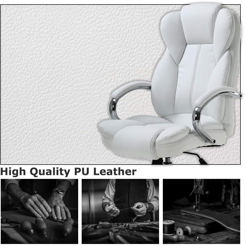 Silla de Oficina Ergonómica BestOffice Ajustable Blanca