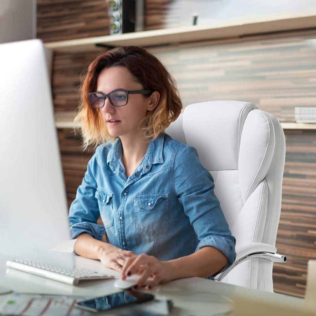 Silla de Oficina Ergonómica BestOffice Ajustable Blanca