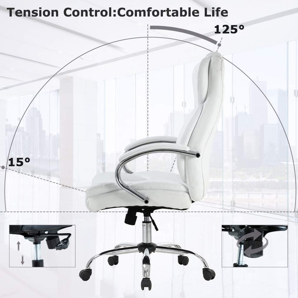 Silla de Oficina Ergonómica BestOffice Ajustable Blanca