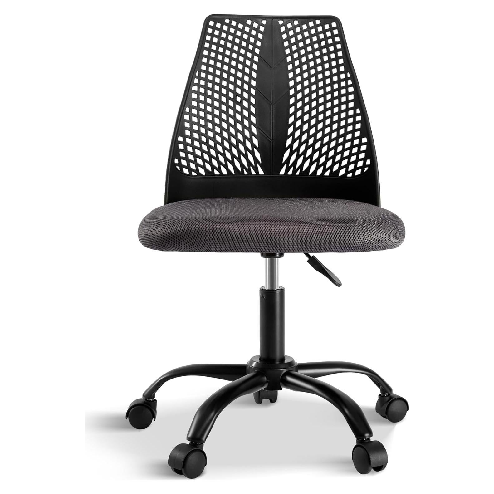 Silla de Oficina Ergonómica YSSOA Ajustable con Ruedas, Negro y Gris