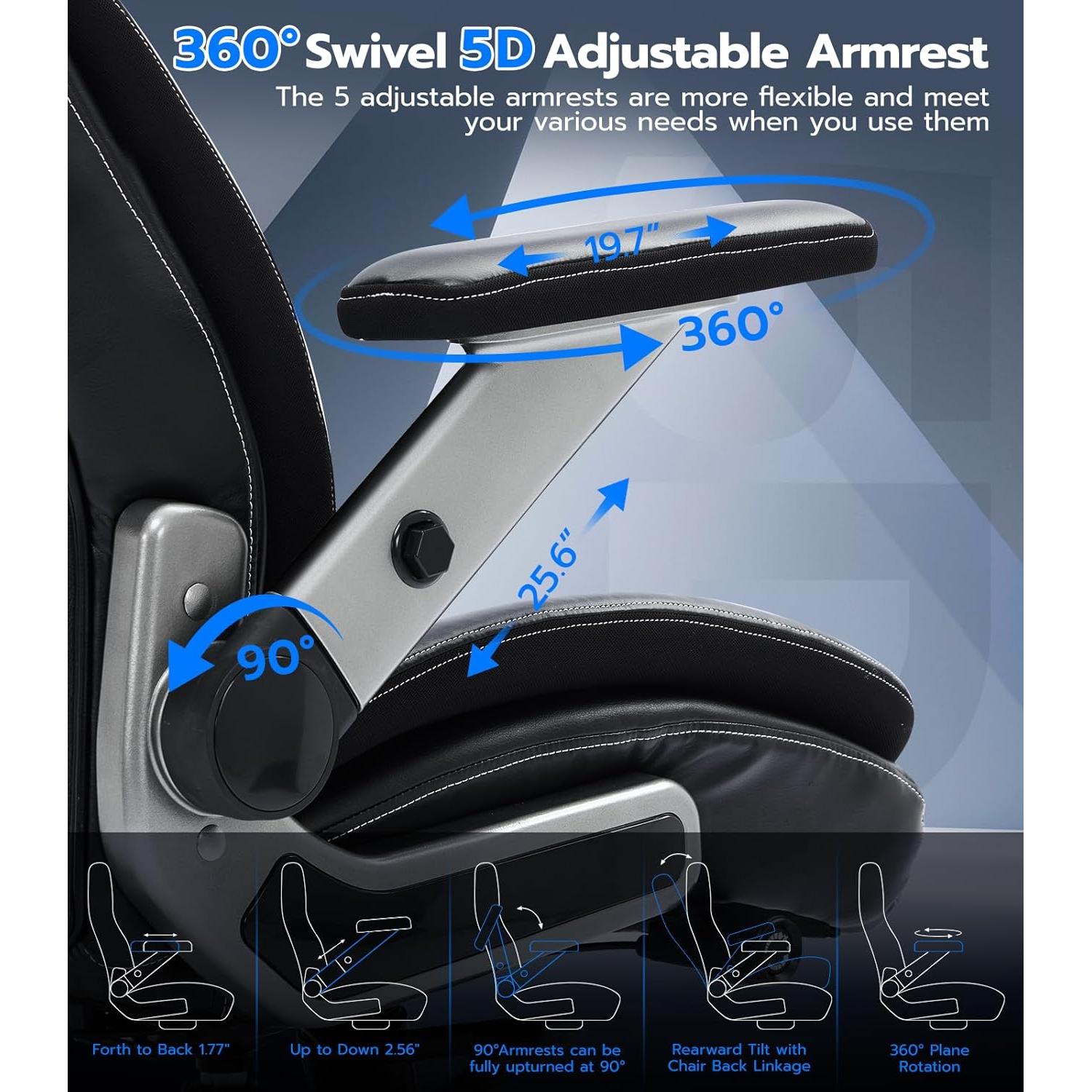 Silla de Oficina Ergonómica VizysxlCorp 2041 Alta 272 kg