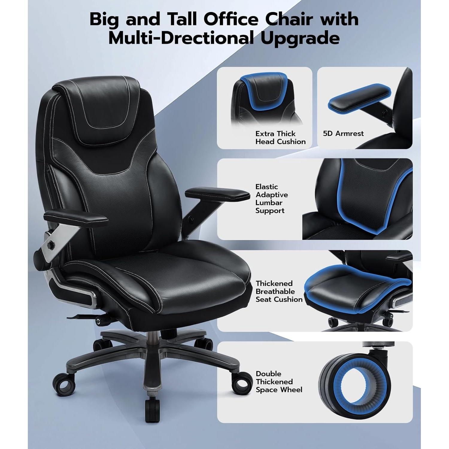 Silla de Oficina Ergonómica VizysxlCorp 2041 Alta 272 kg