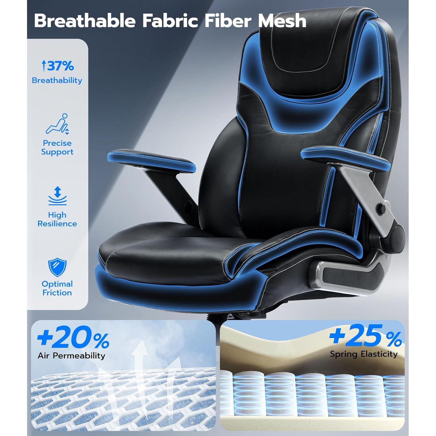 Silla de Oficina Ergonómica VizysxlCorp 2041 Alta 272 kg