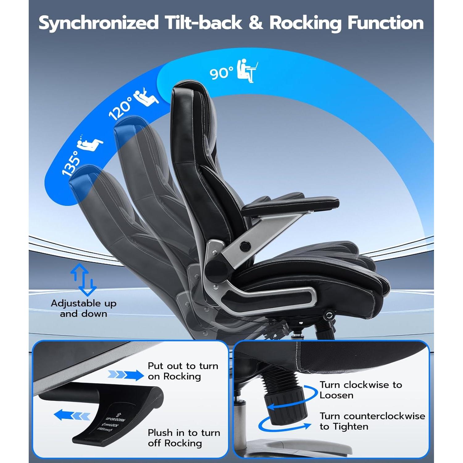 Silla de Oficina Ergonómica VizysxlCorp 2041 Alta 272 kg
