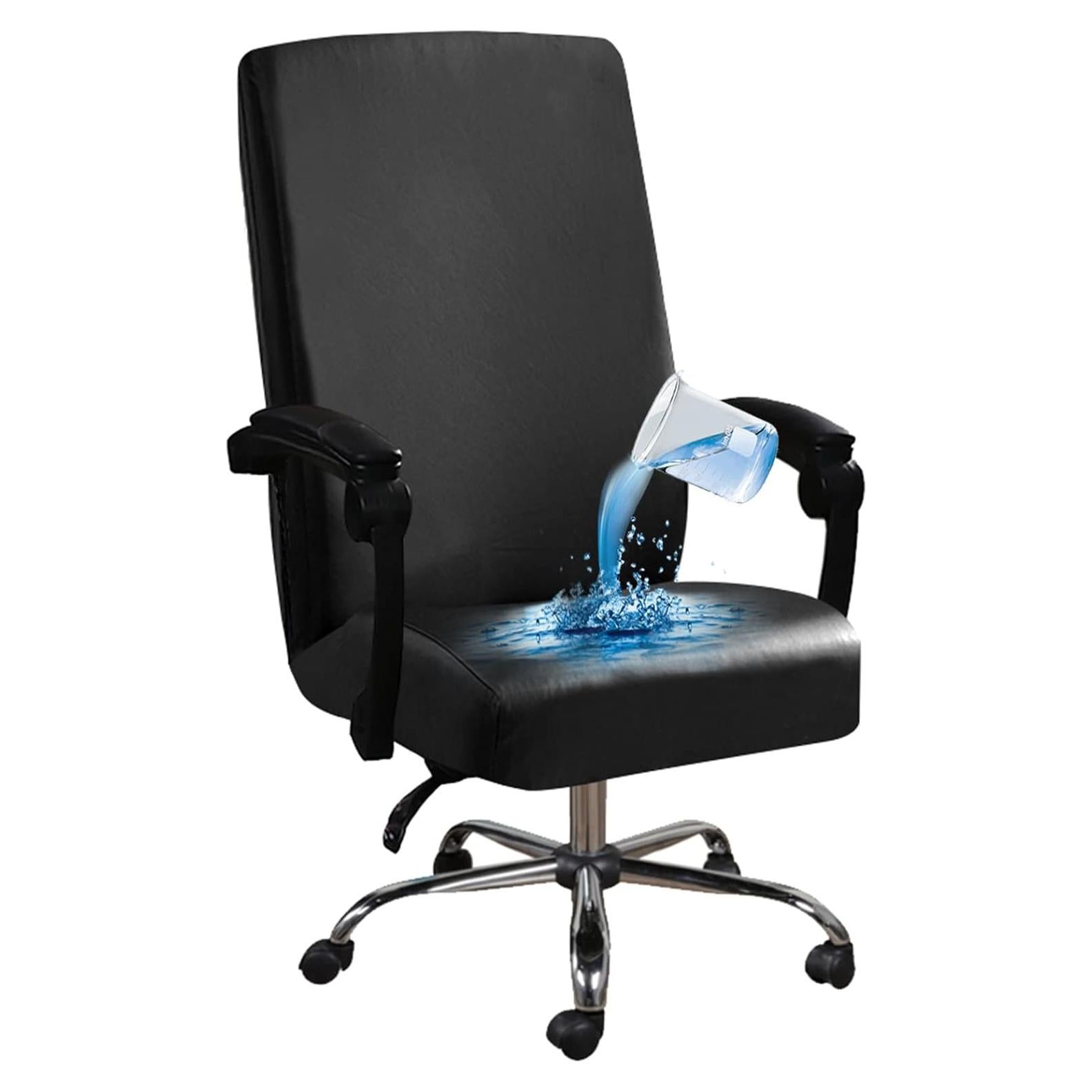 Funda de Silla de Oficina Shukii Grande Impermeable Negra