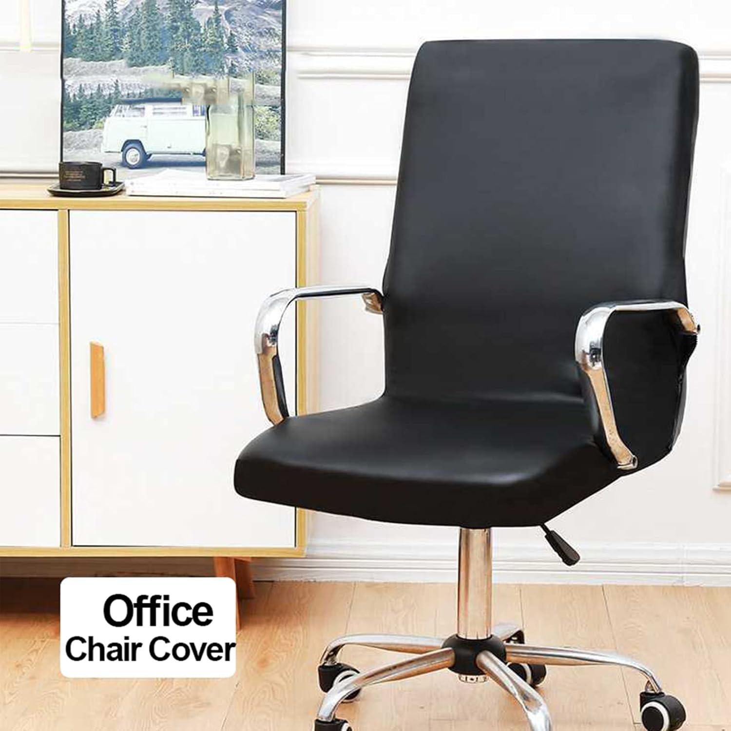 Funda de Silla de Oficina Shukii Grande Impermeable Negra