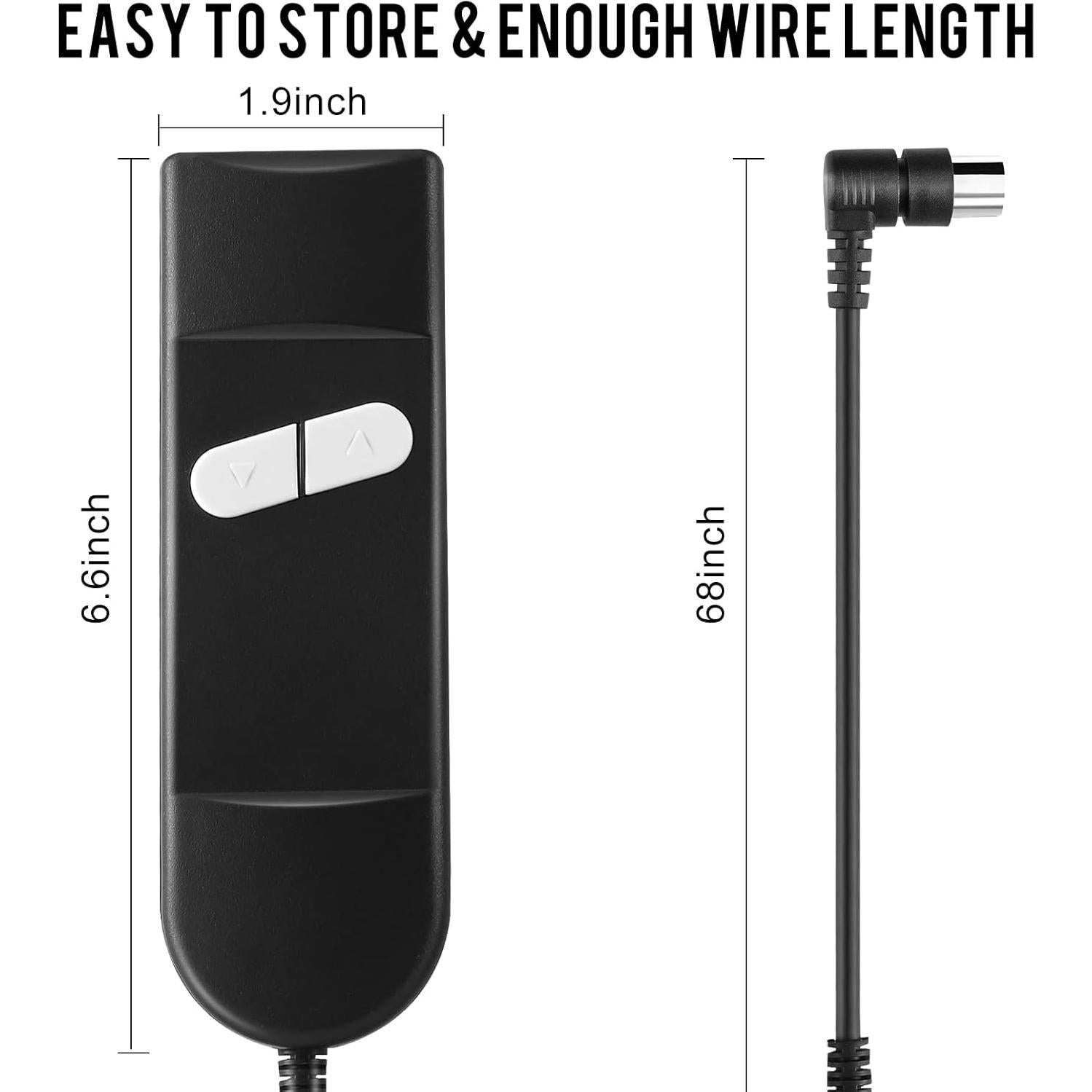 Control Remoto Silla Elevadora Enmja 2 Botones 5 Pines Negro