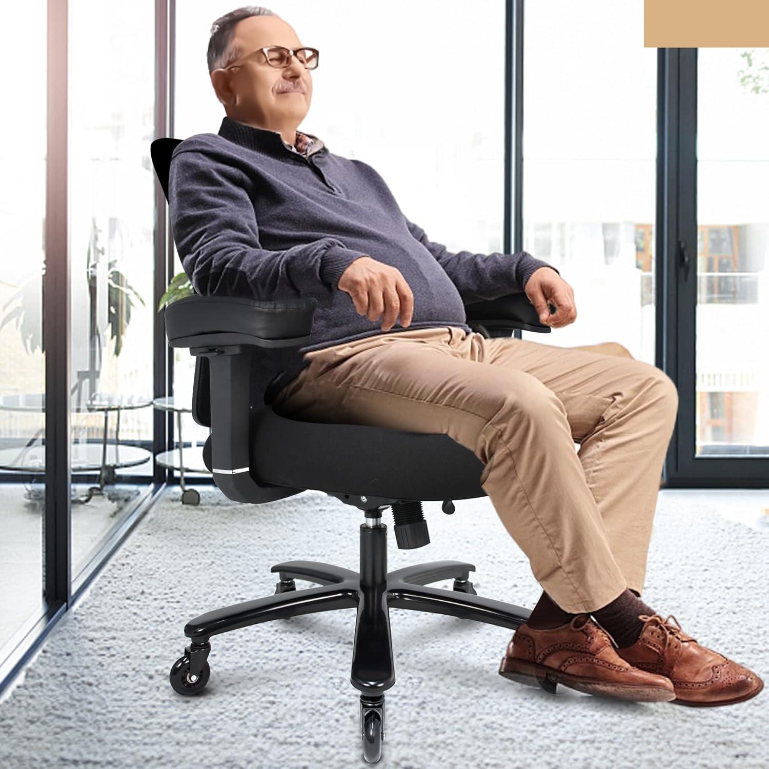 Silla de Oficina Ergonómica Coolka Negra 500lbs Ajustable