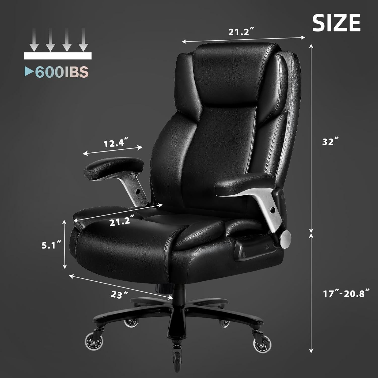 Silla de Oficina VITESSE DX-EOCUP-BLK-2 Ergonómica 272kg