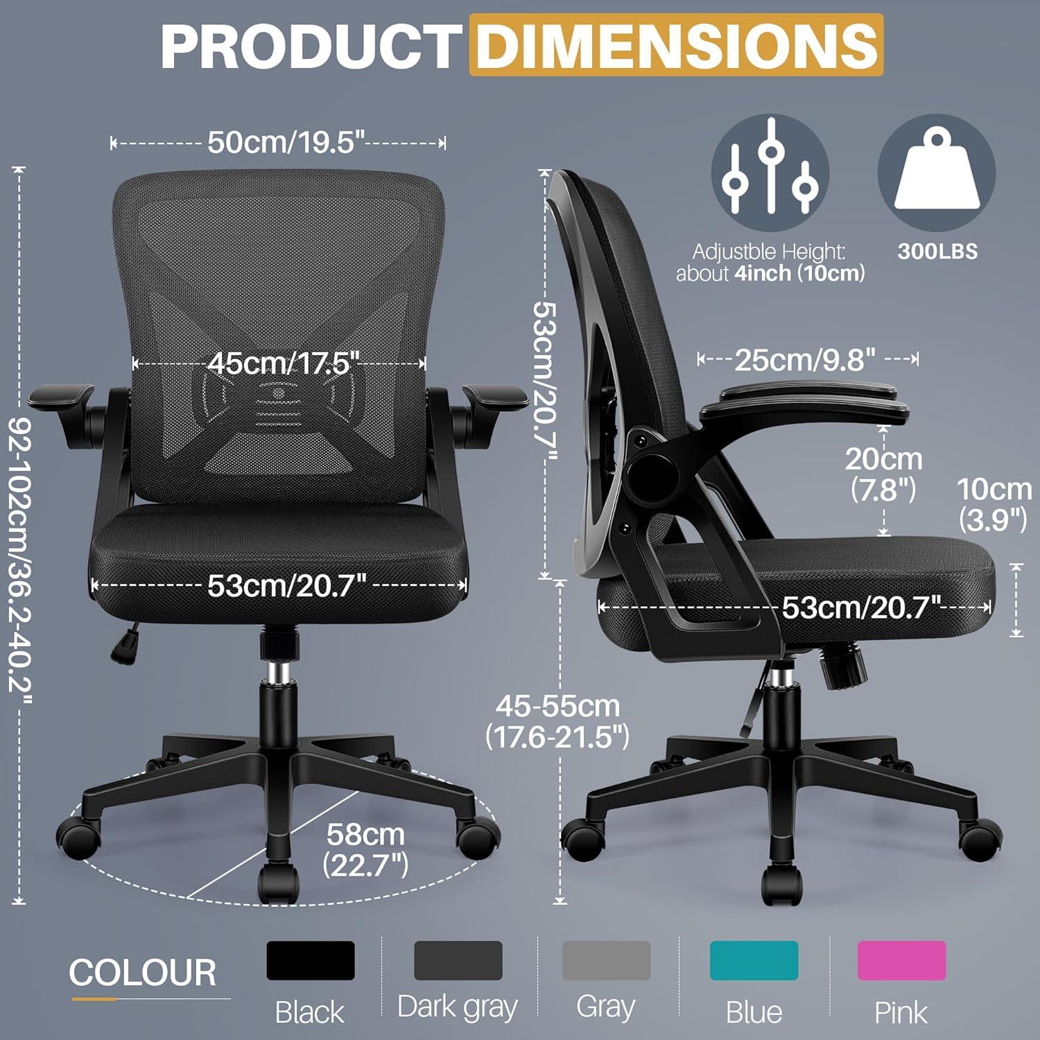 Silla de Oficina Ergonómica FelixKing Negra con Soporte Lumbar