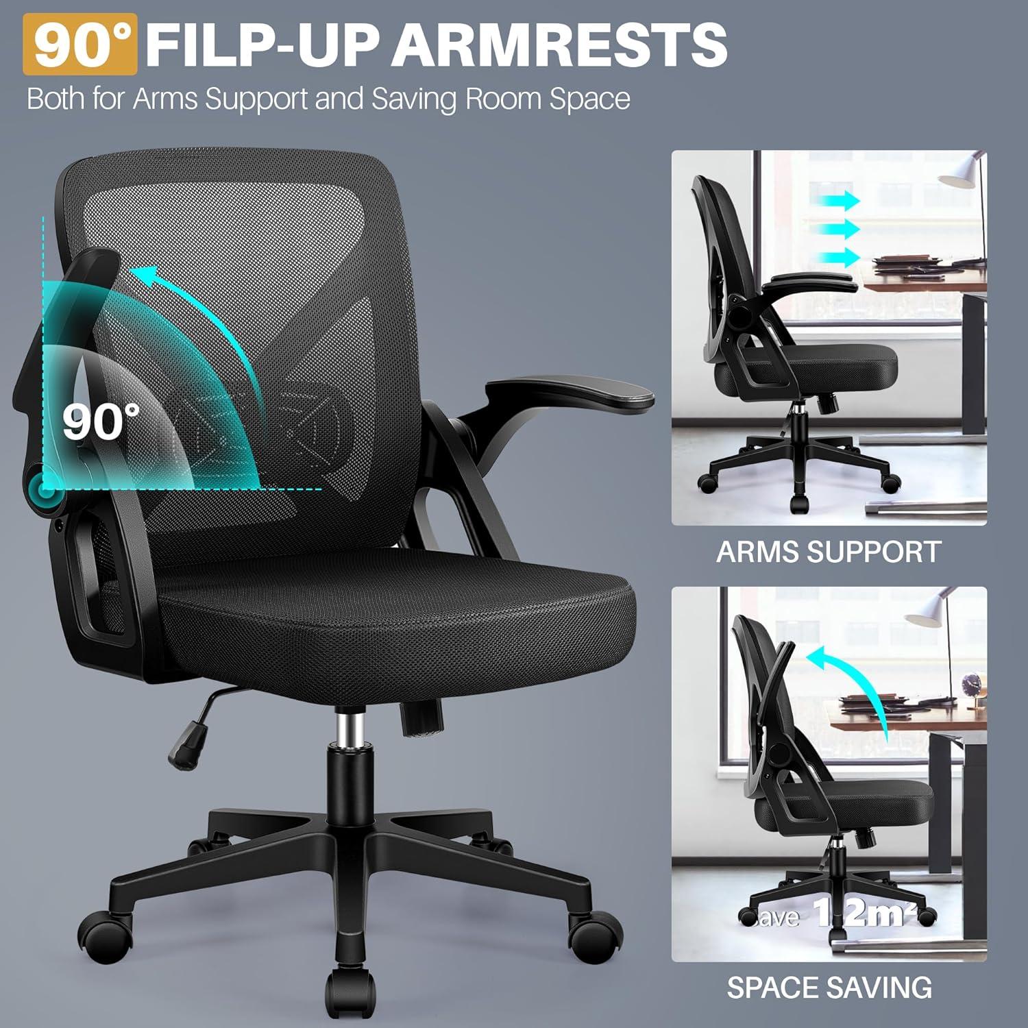 Silla de Oficina Ergonómica FelixKing Negra con Soporte Lumbar