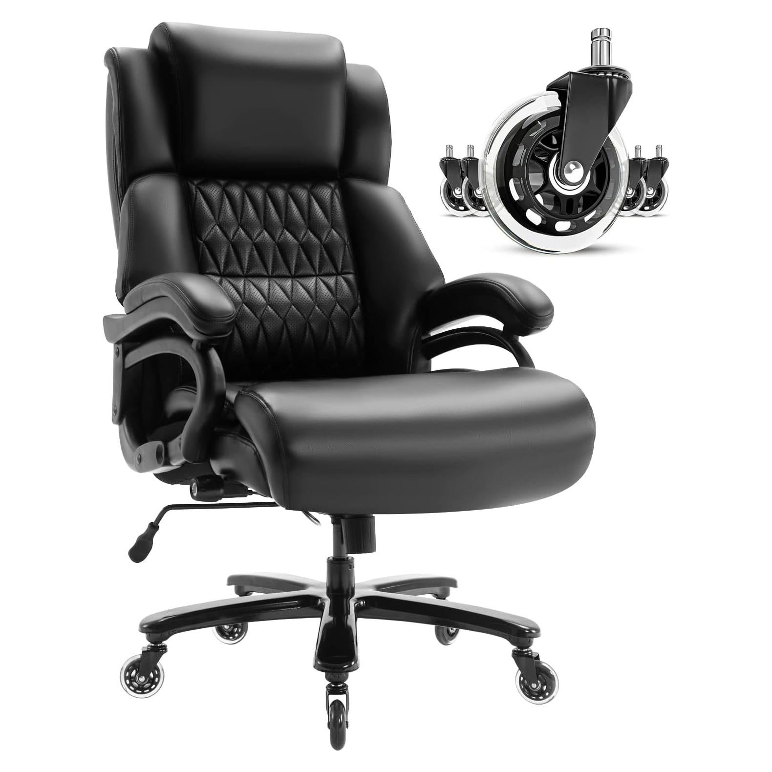 Silla de Oficina Ergonómica YORICK Grande Soporte Lumbar Negro