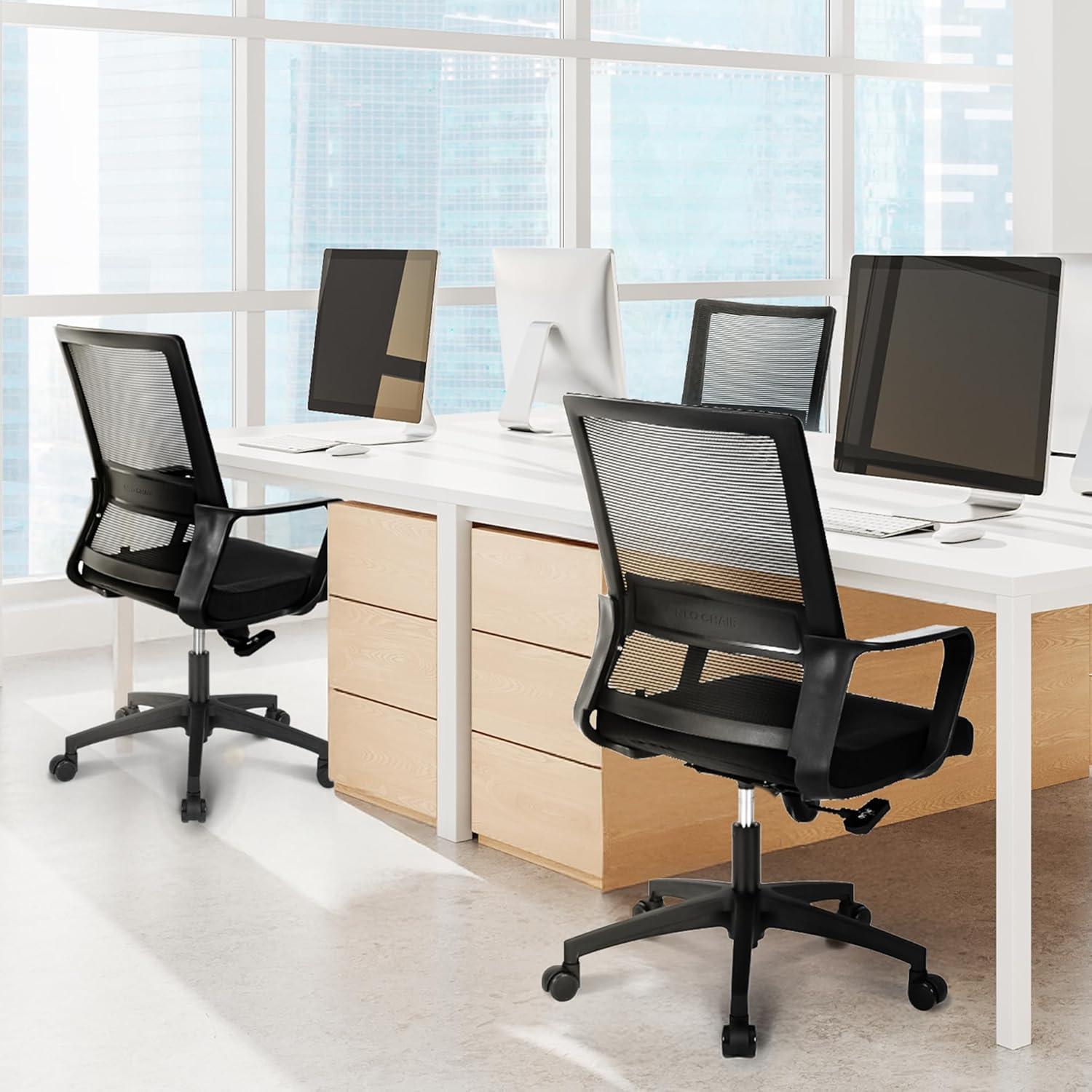 Silla de Escritorio Ergonómica SILLA NEO Malla Negra Ajustable
