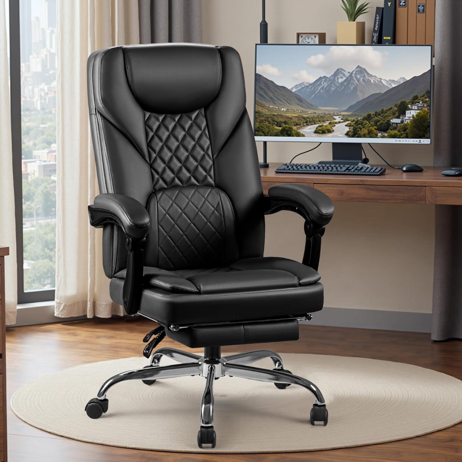 Silla de Oficina Ergonómica JUMMICO Alta 400LBS Negro