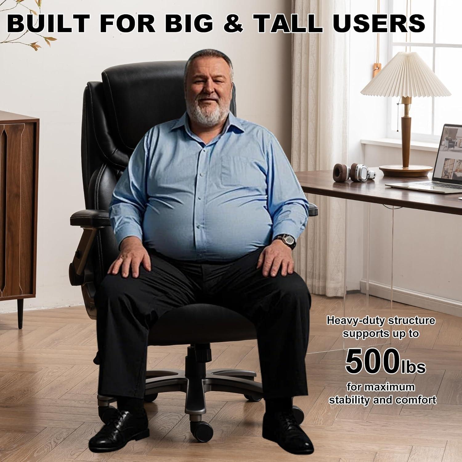 Silla de Oficina Ergonómica Vigosit 500 lbs Negro Ajustable