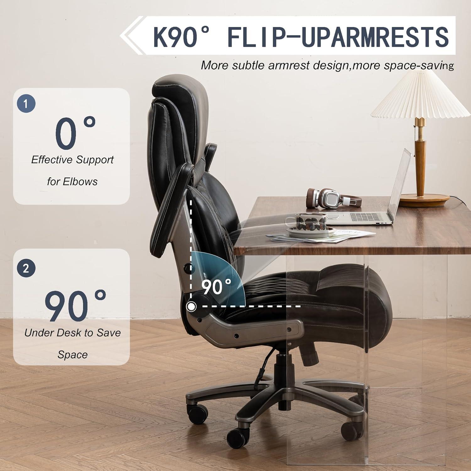 Silla de Oficina Ergonómica Vigosit 500 lbs Negro Ajustable