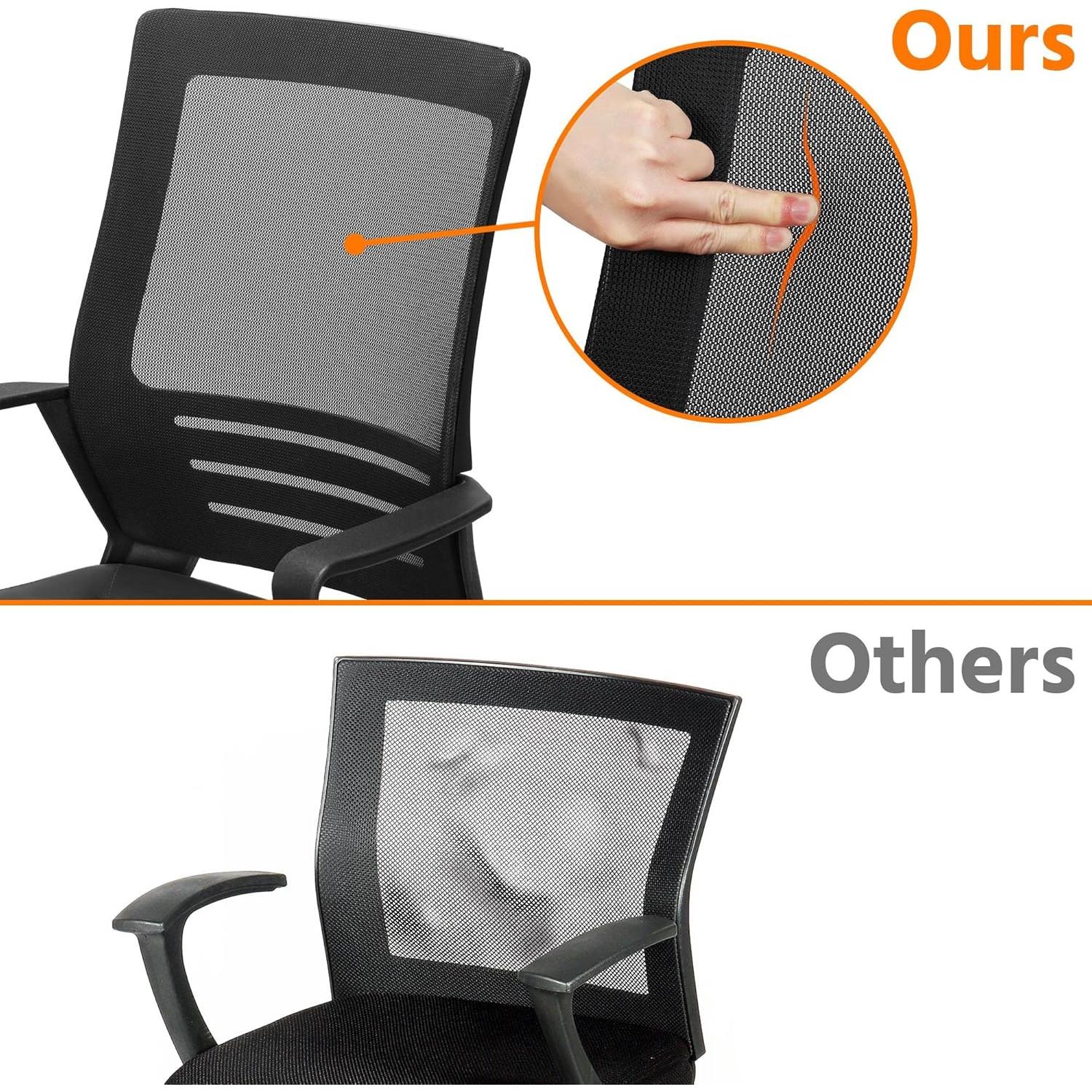 Silla de Oficina Ergonómica Yaheetech Ajustable con Soporte Lumbar