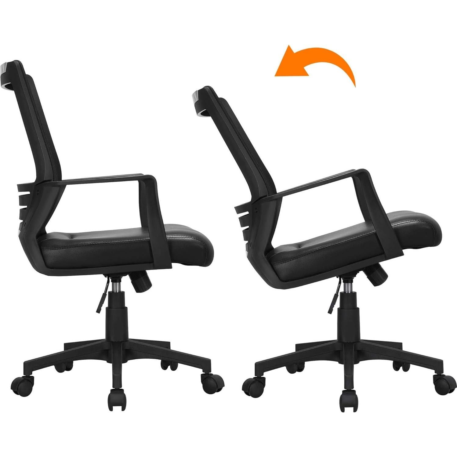 Silla de Oficina Ergonómica Yaheetech Ajustable con Soporte Lumbar