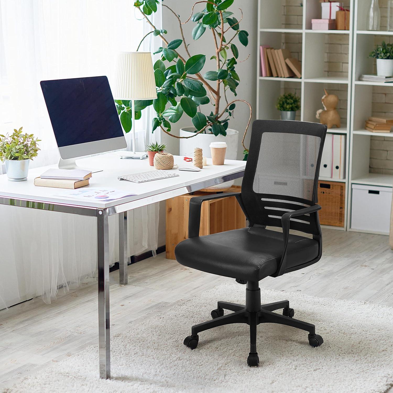 Silla de Oficina Ergonómica Yaheetech Ajustable con Soporte Lumbar