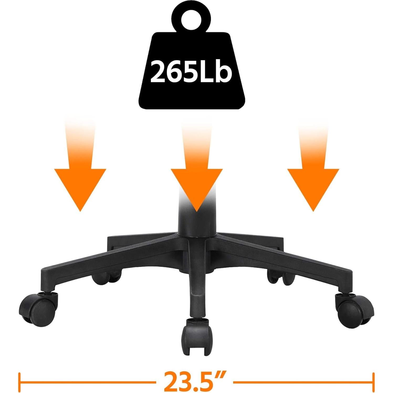 Silla de Oficina Ergonómica Yaheetech Ajustable con Soporte Lumbar