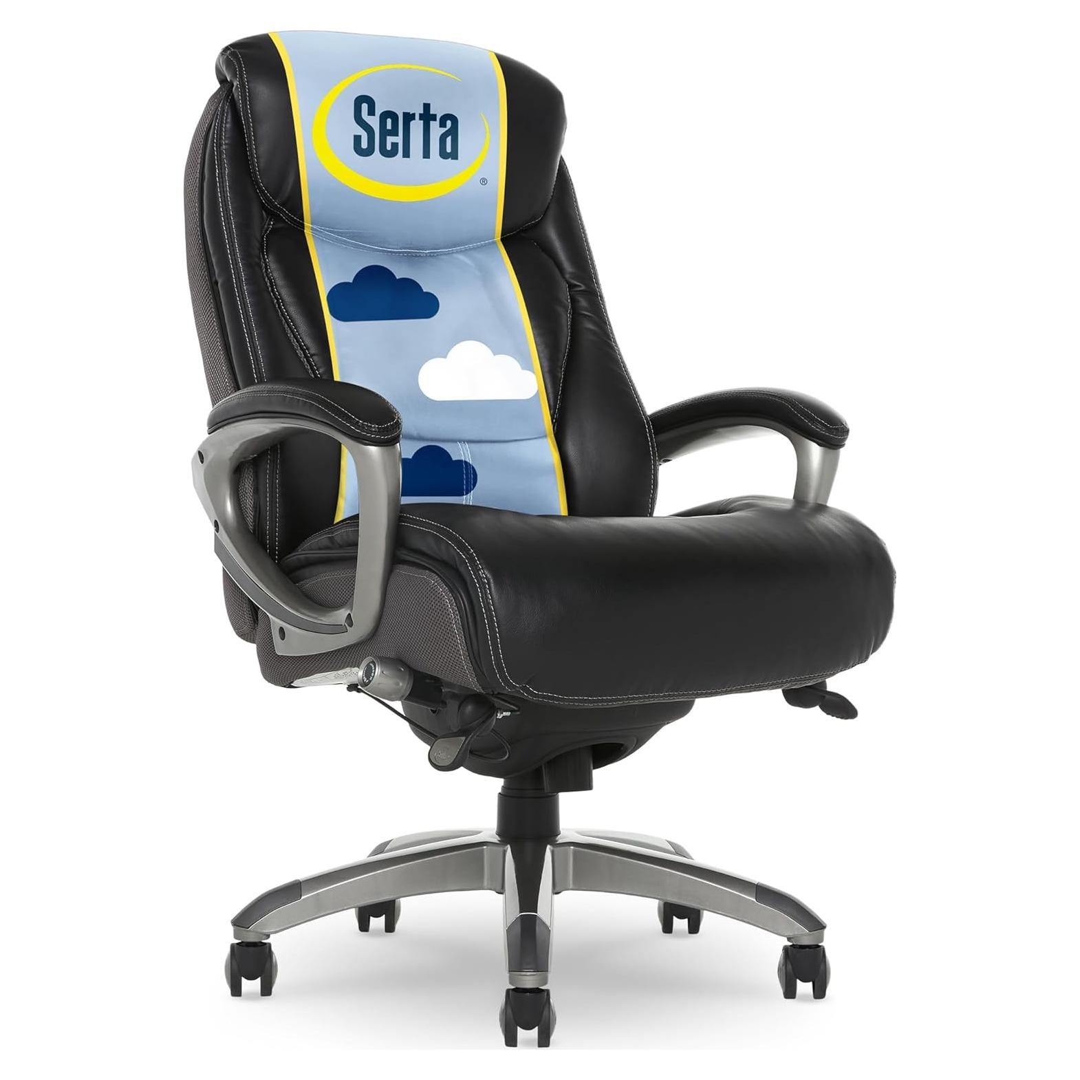 Silla de Oficina Ejecutiva Serta Lautner Ergonómica Negra y Gris