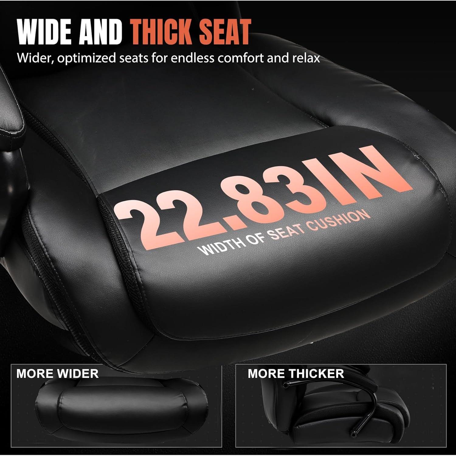 Silla de Oficina Ergonómica COMHOMA CH533 Negra 295 kg