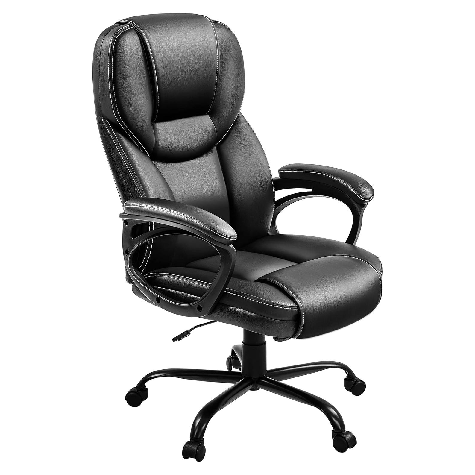 Silla Ejecutiva Ergonómica Yaheetech Alta Respaldo Negra
