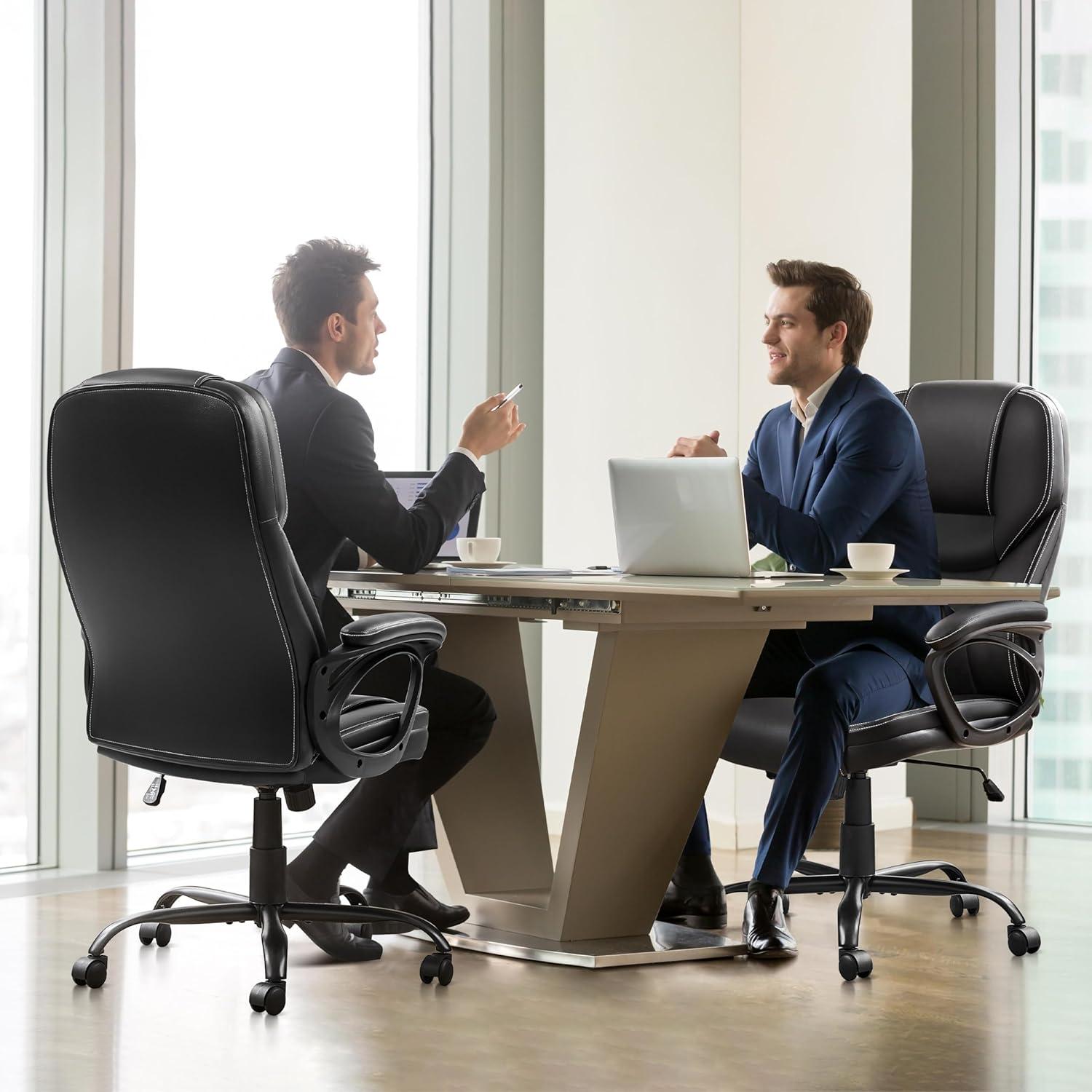 Silla Ejecutiva Ergonómica Yaheetech Alta Respaldo Negra