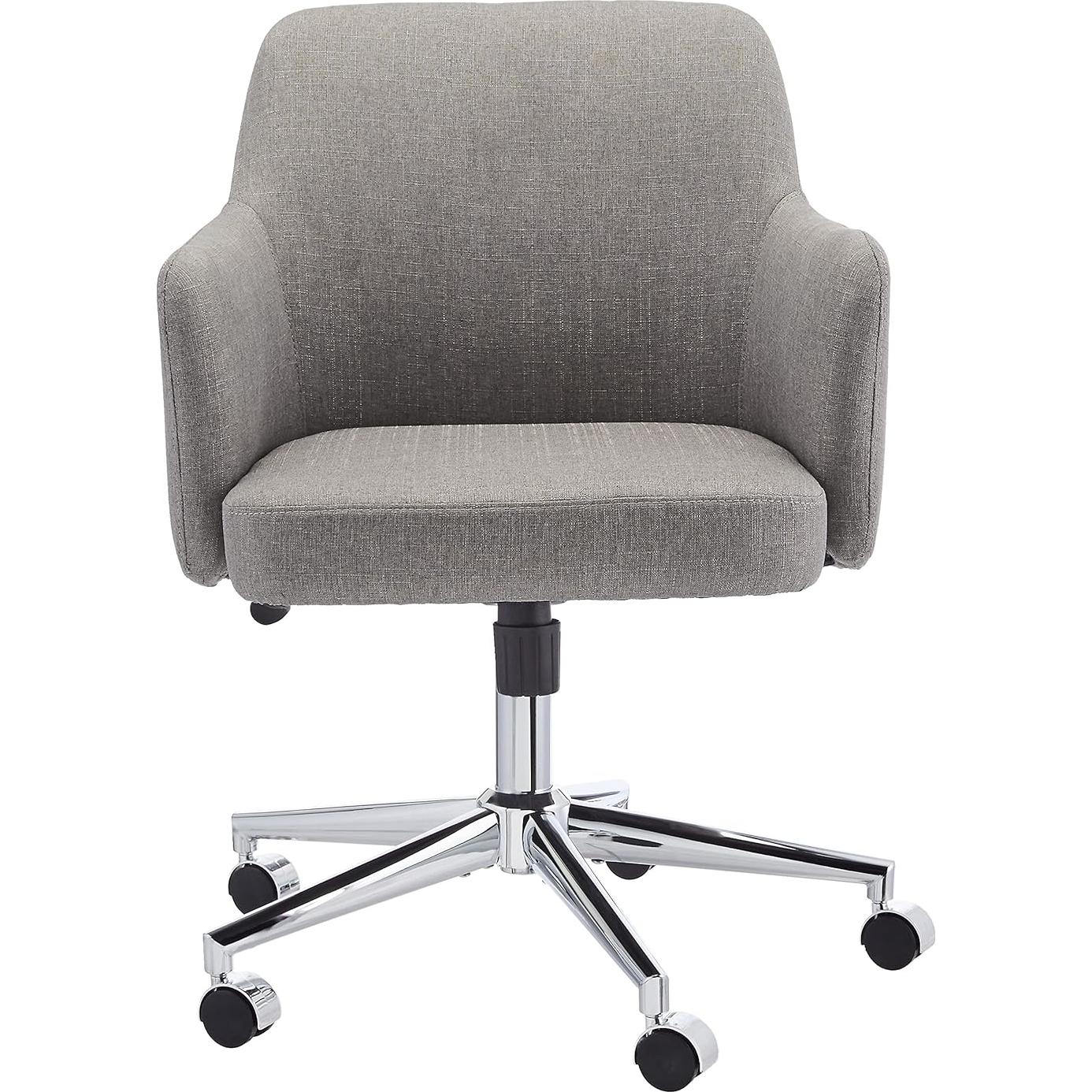 Silla de Oficina Amazon Basics Ajustable con Ruedas Gris Claro