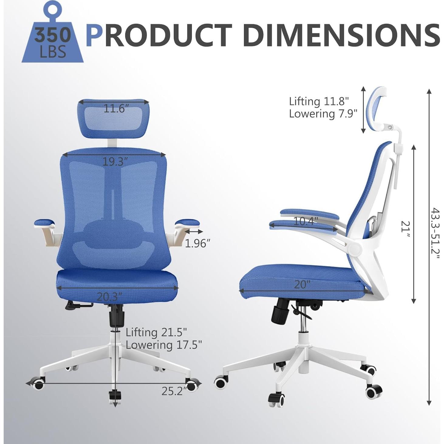 Silla de Oficina Ergonómica Balmstar 0669-ZH Ajustable 158.76 kg
