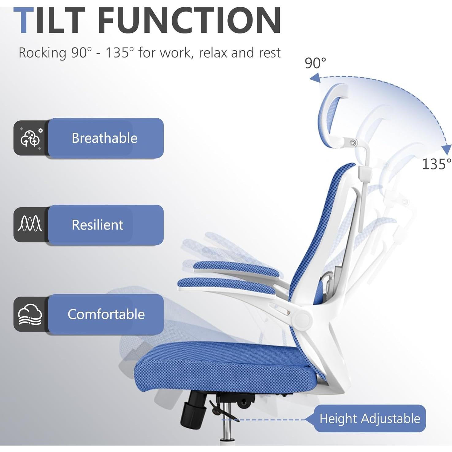 Silla de Oficina Ergonómica Balmstar 0669-ZH Ajustable 158.76 kg