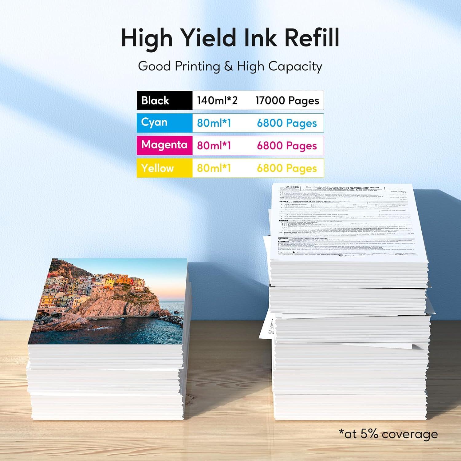 Botellas de Recarga de Tinta KOTANG 522 Alta Capacidad 5 Unidades