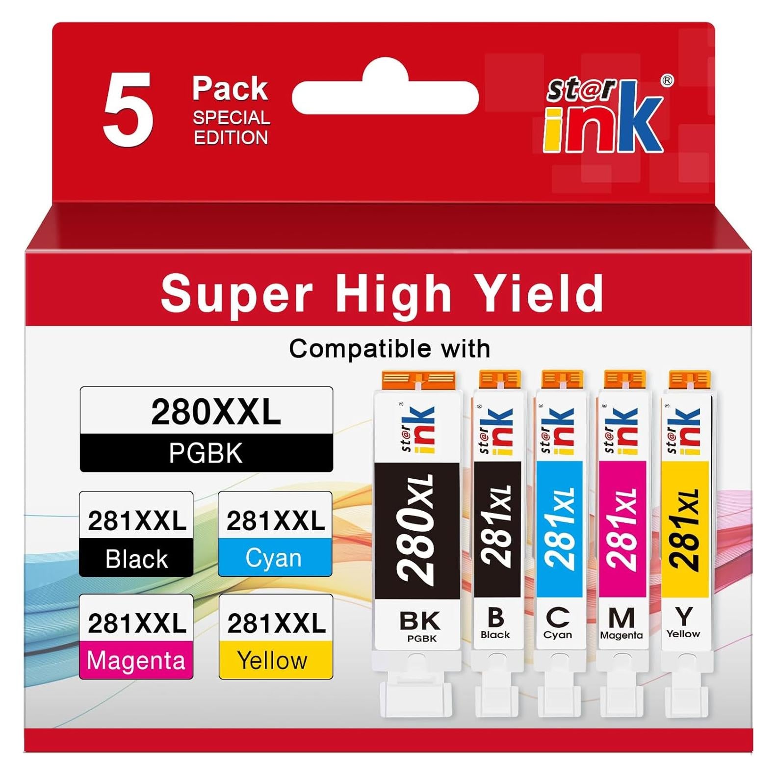 Cartuchos de Tinta Starink 280 281 XXL Compatible Canon