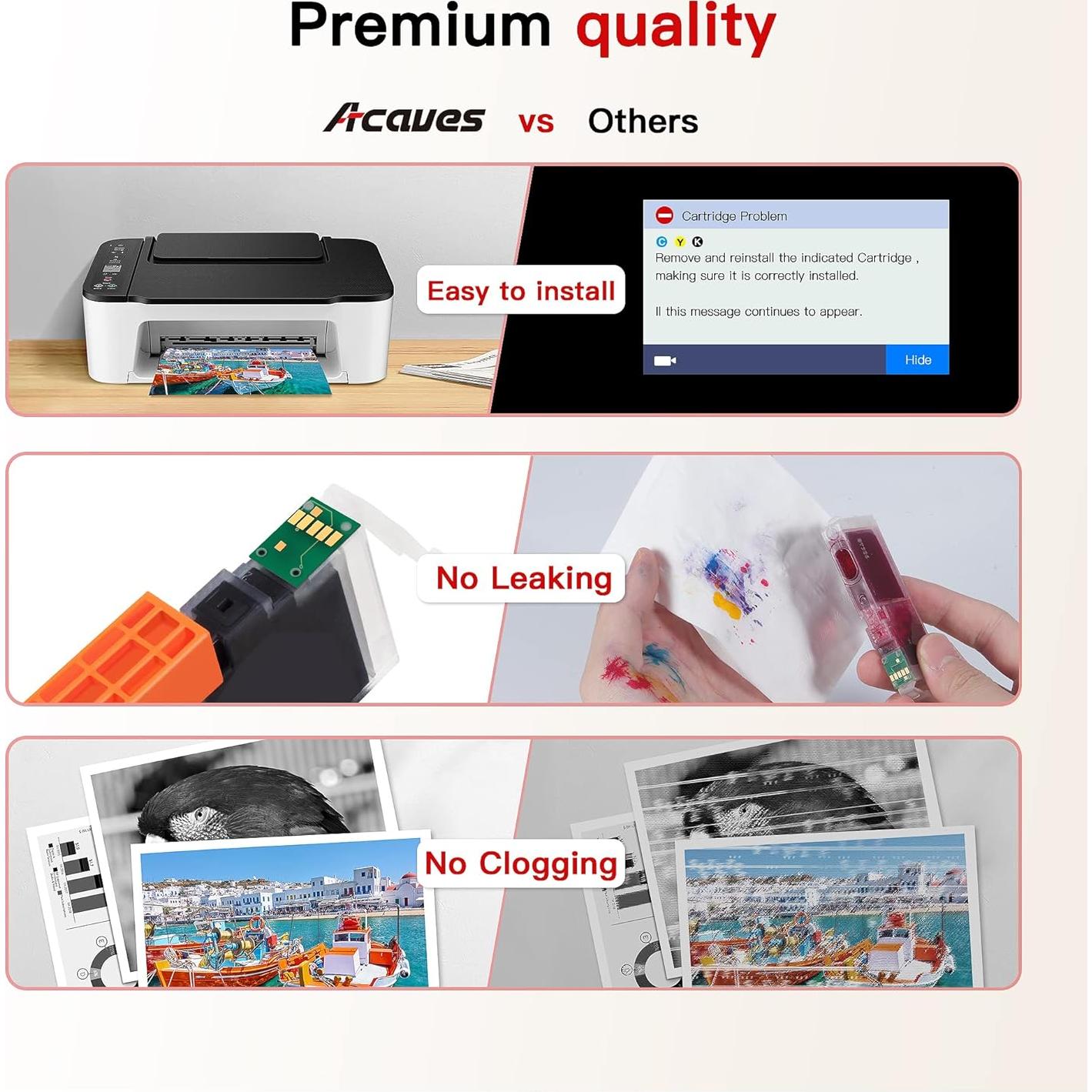 Cartuchos de Tinta Acaves 280/281 XXL Compatibles Canon - 5 Pzs